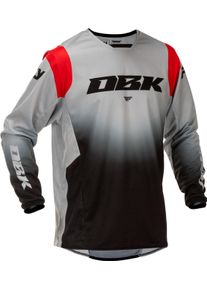 Fly Racing Kinetic DBK Special Edition, maillot , couleur: Gris/Rouge/Noir , taille: XL
