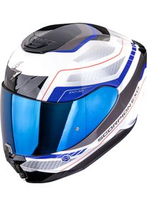 Scorpion EXO-391 Leo, kask pełnotwarzowy , kolor: Biały/Szary/Niebieski , rozmiar: XXL