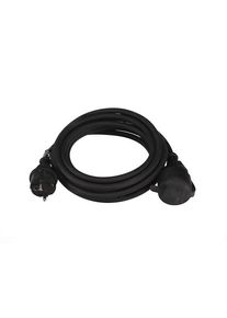 Perel Cable prolongador de goma - 5 m - 3g1.5 - toma de tierra de espiga