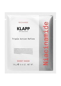 Klapp Cosmetics Niacynamid Triple Action Refine Sheet Mask Maseczki nawilżające Unisex