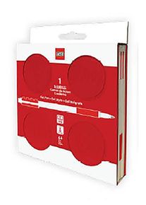 Euromic LEGO® Locking Notebook w/Gel Pen (box) 192p RED
