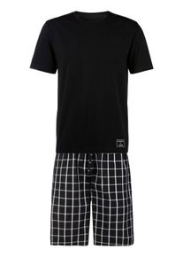 AUTHENTIC LE JOGGER Herren Pyjama in schwarz-kariert ,Größe 44/46, Witt, 100% Baumwolle
