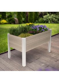 Dobar Hochbeet »WPC, auf Stelzen, Silbergrau« ca. 91 x 50 x 60 cm (L x B x H) groß und ca. 17 kg, Größe B/H/T: 91 cm x 60 cm x 50 cm