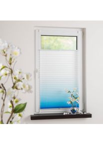 Garesa Plissee »Farbverlauf« Lichtschutz ohne Bohren verspannt einfache Montage, blickdicht, dekorativ in blau