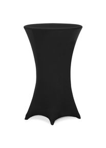 Detex Funda el&aacute;stica para mesa de pie bistro Negro &Oslash; 60cm
