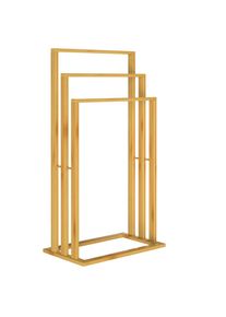 Casaria Toallero baño de pie bambú con 3 barras 40x24x82cm