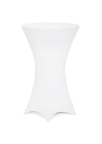 Detex Funda el&aacute;stica para mesa de pie bistro Blanco &Oslash; 70cm