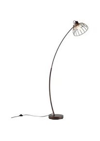 lux.pro Stehleuchte Portsmouth , Braun , Metall , E27 , 25x160x25 cm , Lampen & Leuchten, Innenbeleuchtung, Stehlampen