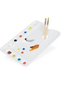 Relaxdays Mischpalette , Kunststoff , 33.5x1x23 cm , Dekoration, Malbedarf & Bastelbedarf