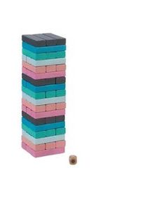 Relaxdays Wackelturm , Holz , 7.5x7.5 cm , Spielzeug, Lernspiele