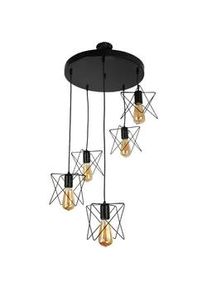 lux.pro Hängeleuchte Manningtree , Schwarz , Metall , E27 , 55x105x55 cm , Lampen & Leuchten, Innenbeleuchtung, Hängeleuchten, Pendelleuchten