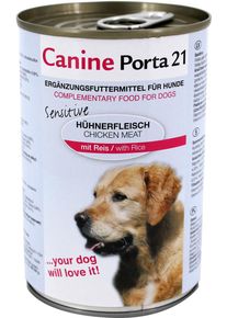 PORTA21 Canine Nassfutter mit Huhn & Reis, 24x400g