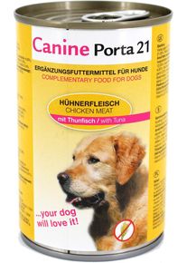 PORTA21 Canine Nassfutter mit Huhn & Thunfisch, 24x400g