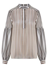 HERZENSANGELEGENHEIT HERZEN ́S ANGELEGENHEIT - Long-Bluse zum Schlupfen, weiss, Gr. 40, Seide