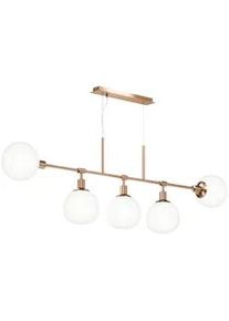 Maytoni Pendelleuchte , Messingfarben , Metall, Glas , 120x37.3x15 cm , Ce , beliebig kürzbar, gleichmäßige Lichtverteilung , Lampen & Leuchten, Innenbeleuchtung, Hängeleuchten, Pendelleuchten