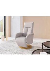 Sit & More Sit & More Relaxsessel , Silberfarben , Textil , Eiche , furniert, Sperrholz , 75x112x82 cm , Goldenes M, Oeko-Tex® Standard 100, Made in Europe, DGM-Klimapakt , Relaxfunktion, Liegefunktion, Sitzfläche 360° drehbar, gepolsterte Armlehnen , Wohnzimmer, Sessel, Relaxsessel