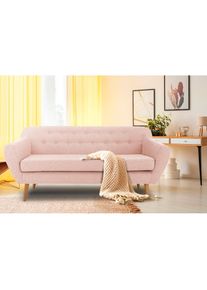 Home Affaire , 3-Sitzer »Renne« mit Heftung im Rücken im skandinavischem Stil , rosé