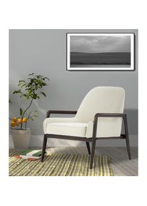 Home Affaire, Sessel &raquo;Braga&laquo; wahlweise mit Gestell aus Eiche in dunkel oder Buchenholz in hell, beige, Samtoptik (100% Polyester);Luxus-Microfaser 