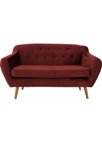 Home Affaire , 2-Sitzer »Renne« mit Heftung im Rücken im skandinavischem Stil , bordeaux