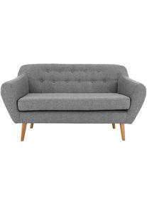 Home Affaire , 2-Sitzer »Renne« mit Heftung im Rücken im skandinavischem Stil , grau