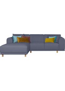 OTTO home , Ecksofa »Maroon L-Form« in skandinavischem Design, mit losen Kissen , blau