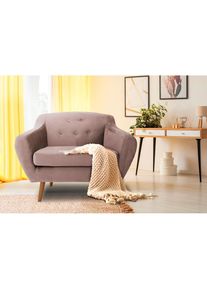 Home Affaire , Sessel »Renne« mit Heftung im Rücken im skandinavischem Stil , puder