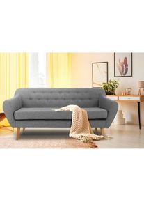 Home Affaire , 3-Sitzer »Renne« mit Heftung im Rücken im skandinavischem Stil , grau