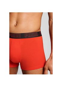 Puma , Jugendliche , Trunk »MEN EVERYDAY TRUNKS 2P« Packung, 2er Pack, mit Logobund , Fierce Red / Black , M , M , Herren-Boxershorts von Puma