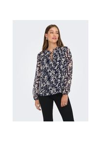 Only , Chiffonbluse »ONLDITSY L/S BLOUSE WVN« , Night Sky AOP:HEMA FLOWER PUMIC , L , L , Elegante Bluse von Only