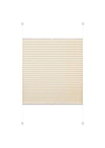 OTTO home , Plissee »EASYFIX PIA« ohne Bohren verspannt mit patentiertem Trägersystem , beige , Obermaterial: 100% Polyester , 130 cm