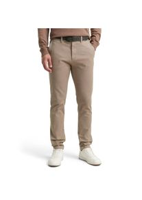Tom Tailor, Herren, Chinohose mit dezenter Struktur, beige brown zig zag structure, L&auml;nge 32, 30 -L&auml;nge 32, beige brown zig zag structure, Chinohose 