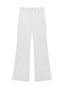 Pull&Bear Pull&Bear Pantaloni Femei alb, Mărimea XL