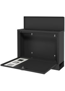 HOMCOM Wall Mounted Letterbox, Weatherproof Post Box, Modern Mailbox with 2 Keys and Viewing Windows, Easy to Install | Aosom Ireland