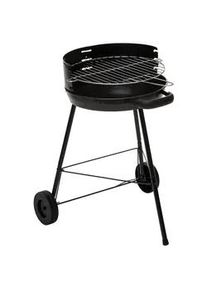 Holzkohlegrill Juna , Schwarz , Metall , 45.5x61x48.5 cm , Grills, Holzkohlegriller