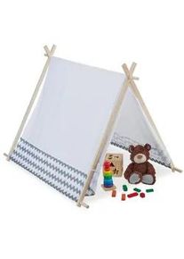 Relaxdays Tipizelt , Weiß , Textil, Holz , 92x120 cm , Spielzeug, Kinderzelte