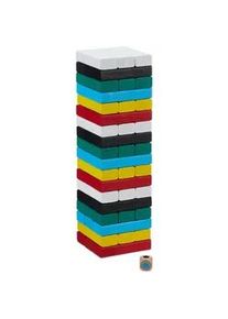 Relaxdays Wackelturm , Holz , 7.5x7.5 cm , Spielzeug, Lernspiele