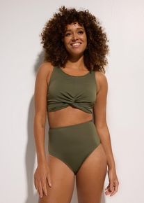 Bikini a bustier con dettaglio incrociato (set 2 pezzi), Verde, Taglia 48, bonprix