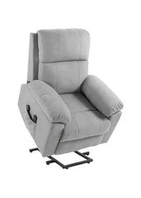 HOMCOM Fernsehsessel mit Aufstehhilfe Elektrisch Relaxsessel mit Liegefunktion Hellgrau , Textil , Füllung: Schaumstoff,Schaumstoff , 99x103x89 cm , Wohnzimmer, Sessel, Polstersessel