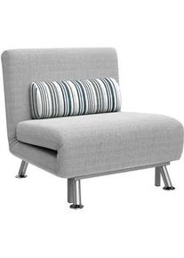 HOMCOM Klappbar Schlafsessel Schlafsofa Klappmatratze Bett Gästebett Grau Sofa , Textil , Füllung: Schaumstoff,Schaumstoff , 70x75x75 cm , Wohnzimmer, Sofas & Couches, Schlafsofas, Schlafsessel