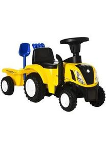 HOMCOM Kinder Rutschauto, Blau/Gelb, PP+ Metall , Kunststoff , 29x44x91 cm , Spielzeug, Kinderfahrzeuge