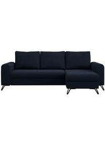 MKS Ecksofa Axel Samt Dunkelblau , Textil , L-Form,L-Form , 242x140 cm , Wohnzimmer, Sofas & Couches, Wohnlandschaften, Ecksofas