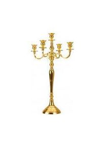 IKO, Kerzenständer, 5-armiger Leuchter vergoldet h=60cm