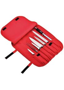 Giesser Johannes Messerfabrik Knife bag red 7piece knife gray M, Besteck