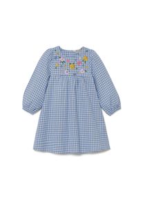 Tchibo - Kinder-Webkleid - Mädchen - Gr. 122/128 - blau/kariert