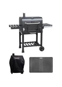 Taino Holzkohlegrill Hero XL Set , Schwarz , Metall , 124x113.5x66 cm , Grills, Holzkohlegriller