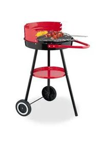 Relaxdays Holzkohlegrill , Multicolor , Metall, Kunststoff , 42x77x60 cm , Grills, Holzkohlegriller