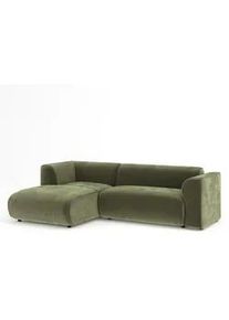 Maison de Reve Ecksofa Melani Olivenfarbe Samtstoff , Textil , Füllung: Schaumstoff,Schaumstoff , L-Form , 253x153 cm , Oeko-Tex® Standard 100, Hergestellt in Europa , Wohnzimmer, Sofas & Couches, Wohnlandschaften, Ecksofas