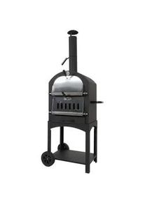 MCW Pizzaofen Schwarz , Metall , 70x166x48 cm , Grills, Holzkohlegriller