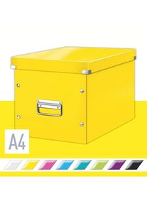 Leitz Click & Store WOW Aufbewahrungs- und Transportbox Cube Groß Gelb