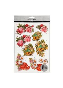 Creativ Company - 3D Sheets Flowers and Birds - 4 Sheets